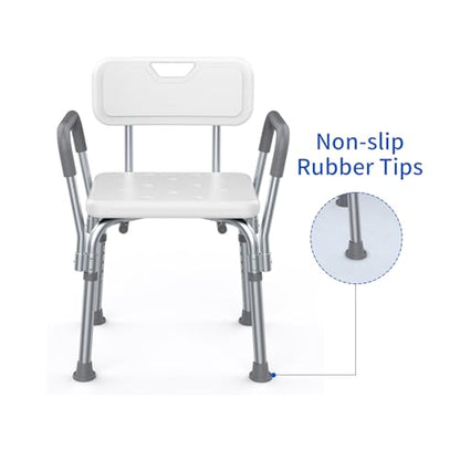 4 Pack Replacement Feet for Shower Chair | 1-1/8"Slope Rubber Tips Non Slip Shower Bench | ZIYIZE Tub Transfer Benches Suction Cup Feet | Bath & Shower Safety Seating &Transfer Benches