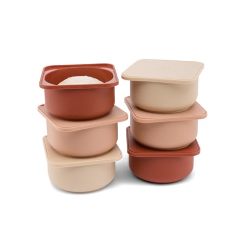 Pizza Dough Proofing Silicone Containers with Lids | Pizza Making Accessories | Set of 6 | Multi Spice (2 Sesame, 2 Scallop, 2 Nduja) | Original Size (make 12" Pizzas) - color: Multi Spice, size: Pack of 6