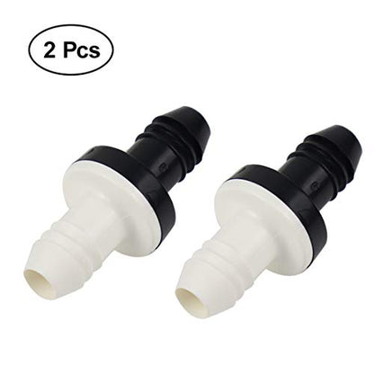 3/8" 10mm Inline vacuum Barbed Check Valve,1Pcs/ 2Pcs /5Pcs ABS One Way Water Non-Return Breather Check Valve for Fuel Gas Liquid Air