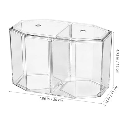Alipis Octagonal Acrylic Betta Fish Breeding Box with Dual Compartments, High Transparency Isolation Hatchery Tank for Small Tropical Fish, Desktop Aquarium Separation Container