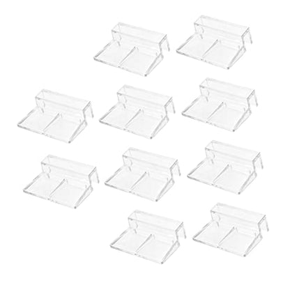 10pcs Fish Tank Cover Support Racks Transparent Acrylic Brackets for Aquarium Easy to Install Fish Tank Accessories Suitable for Covers