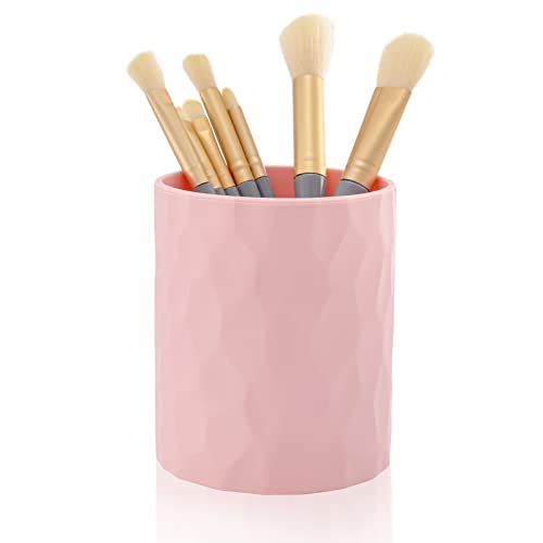 Pen Holder,Nordic Style Silicone Waterproof Pencil Holder for Desk Simple&Modern Minimalist Makeup Organizer Multifunctional Office Supplies for Home,Kids and School (Pink) - color: Pink
