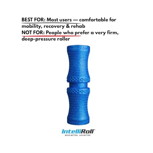 Medium Density Pro Sport Foam Roller for Muscle Trigger Point Massage, Physical Therapy and Exercise | Advanced Roller Optimized for Neck & Spine, Relieve Back Muscle Pain - color: Blue