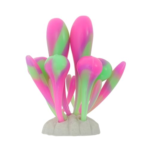 Fluorescent Aquarium Coral, Vibrant Glowing Effect, Fish Tank Decorations, Artificial Accessories, Pink