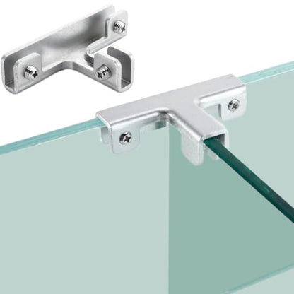 Aluminum Alloy Tile Clamp Fixed Clamp - Aluminum Alloy Fixing Clip Kit with Screw and Silicone Elastic Pad, for Assembly and Reinforcement of Showcases, Fish Tanks, Aquariums and More of Thick 7mm - color: 7mm