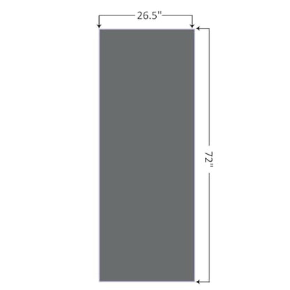 Eunzel Hot Yoga Mat Towel, Ultra-Absorbent Microfiber 72" x 26.5" - color: Gray/ Purple