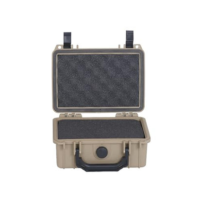MEIJIA IP67 waterproof hard compact case,Customizable Fit Foam,8.12”x6.56”x 3.56”,Fit Use of Drones, Cameras,Equipments,lens (Desert Tan) - color: Desert Tan, size: 8.12x6.56x3.56inches