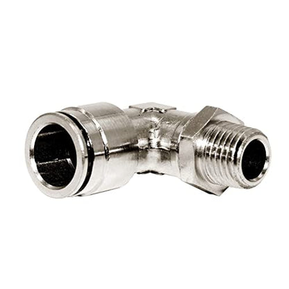 Beduan Brass BPL Push to Connect Air Fittings Elbow 1/2" Tube OD x 1/4" NPT Male 90° Degree Adapter (Pack of 5) - size: 1/2"Tube OD-1/4"NPT, style: 5Pcs