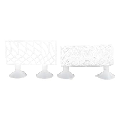 Betta Fish Toys, Betta Fish Tank Accessories Decorations, Betta Tunnel Swim Tube Soft Edged Betta Hammock Bed Shrimp Guppies Hideout Betta Shelter Toys with Suction Cup(White)