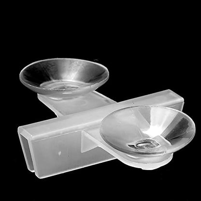 20 Pcs Aquarium Glass Cover Clips | Silicone Suction Cup Divider Bracket for Fish Enclosures | Supports 4-7mm Thickness | Strong Enclosure Separator/Organizer