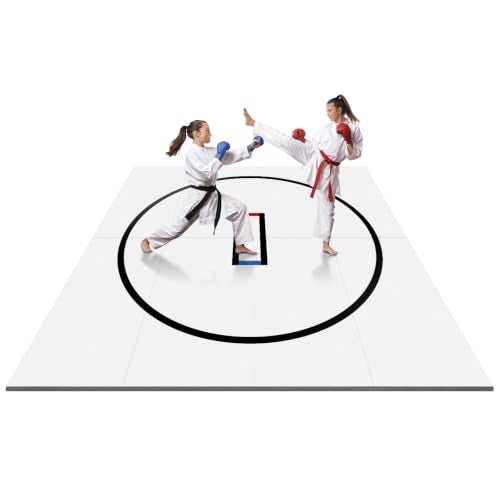 Generic 10x10ft Foldable XPE Jiu Jitsu Floor Exercise Mat for Home Landing Training Mat 1.2inch Thick for BJJ MMA Grappling Martial Art Boxing Judo