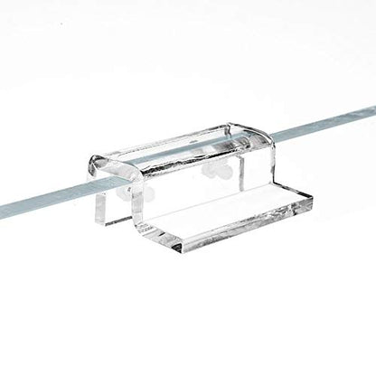 VINGVO Aquarium Lid Clips, Patio Table Clips for Glass Top 4Pcs Clear Acrylic Support Holder Rimless Aquarium Lid Clips Fish Glass Cover Clamps Accessory for Aquarium Fish