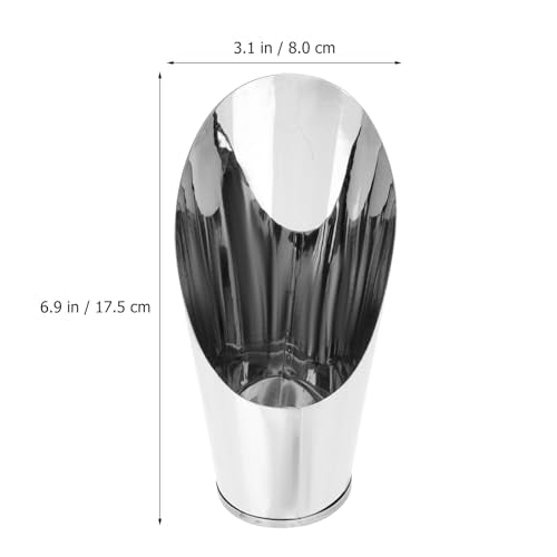 Happyyami 3pcs Bonsai Shovel Stainless Steel Garden Hand Metal Spade Shovel Bucket Spade Potted Planting Potting Cup for Home Gardening Silver