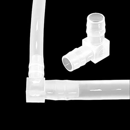 7/16" Hose Barb 90 Degree Elbow L Fitting, Equal Barbed Joint Splicer Mender Adapter Union Adapter for Boat Aquarium Fuel Gas Liquid Air (Pack of 5) - size: 7/16 Inch