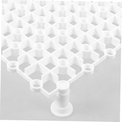 HANABASS 4pcs Aquarium Divider Boards Reusable Fish Tank Bottom Plate Grid Flexible Splicing Design Material for Fish Separation and Filtration Pegs Included