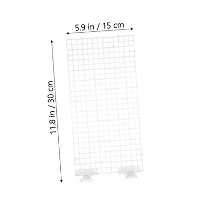 LIOOBO Aquarium Isolation Panel Lattice Plate Spliced Fish Tank Divider Suction Cups 30x15cm 4pcs for Mixed Breeding and Isolation in Aquariums Random Color
