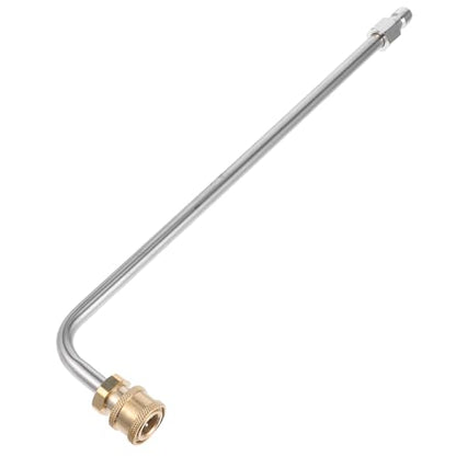 90 Degree Curved High Pressure Washer Extension Wand 13.77 Inch Quick Connect Spray Lance Replacement for Car Wash