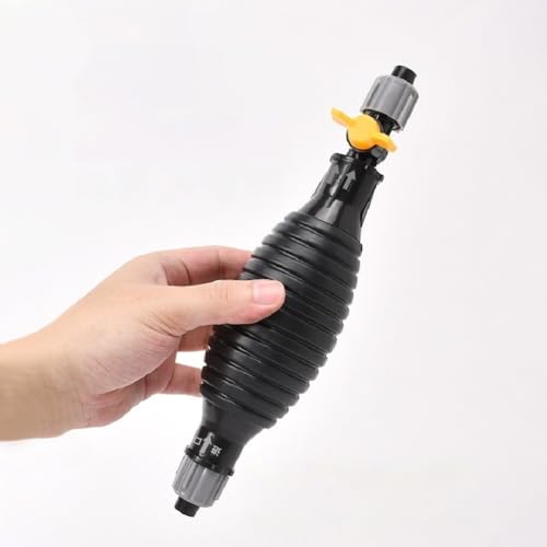 Manual Gasoline Siphon Pump Fuel Transfer Hose with Metal Clip Multifunctional Liquid Suction Pump for Petrol Oil Water Aquarium & Fuel Transfer - color: Upgraded 1m