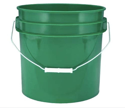 3.5 Gallon Green Food Grade BPA Free Made in USA Bucket Pail Container with White AirTight Screw on Lid (Pack of 2 Sets)