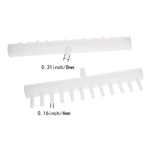 MroMax 8mm/0.31" to 4mm/0.16" Aquarium Air Line Tubing Splitter Connector Fish Tank Plastic Air Flow Divider Oxygen Splitter Lever Valve, 12 Way 1Pcs - size: 1pcs 12 Way