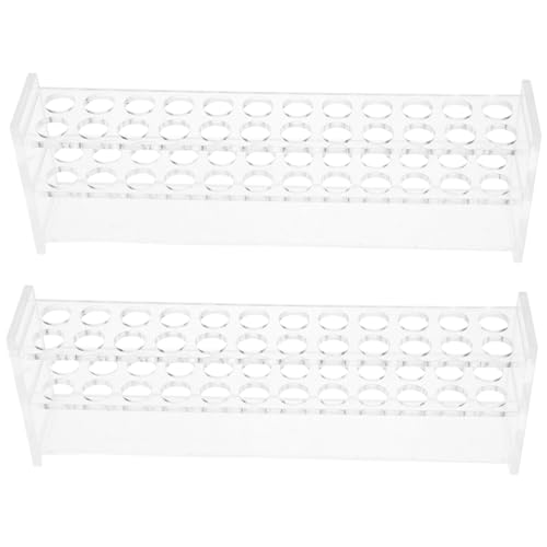 PRETYZOOM 2Pcs Testing Tube Rack Reusable Test Tube Holders for Lab Use Sampling Tube Organizer for Research Clinical and Educational Settings