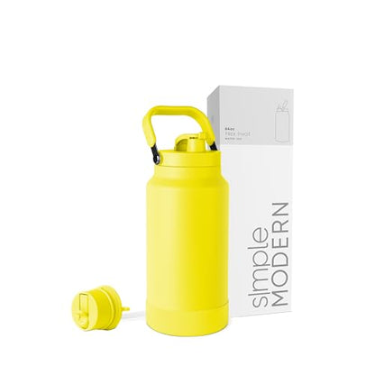 Simple Modern Water Bottle Jug | Straw & Chug Lid | 64oz, Yellow - color: -Canary, size: 64 Ounces