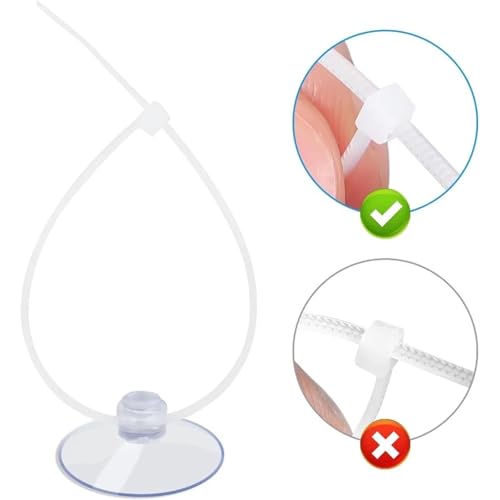 Plant Clips for Aquarium 100pcs Suction Cups with Zip Ties for Aquarium Fish Tank Decoration Moss Shrimp Nest