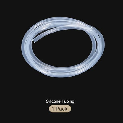 3.3ft 1/8" ID x 5/32" OD Silicone Tubing Clear 3mm x 4mm Industrial Plastic Tubing Pure Silicone Hoses for Pump Siphoning Draining Irrigation Brewing - color: Clear, size: 1/8" x 5/32"