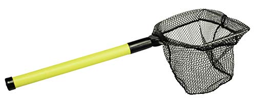 Ego Small & Compact Floating Fishing Net with Flexible Handle, High Strength Plastic, 18" Handle, 8" Mesh Bag Depth, Fishing Gear and Accessories - color: 10-In Bait Net - Closeout, size: Yellow