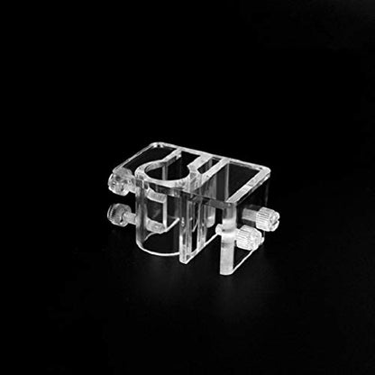 POPETPOP Aquarium Tube Holder,Pack of 4 PCS Acrylic Tube Holder-Aquarium Water Clip Water Tube Clamp Fixed Clip Fish Tank Holder Clamp