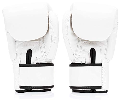 Fairtex BGV1 16 oz White Glove + SP5 Black Medium Shin Guards