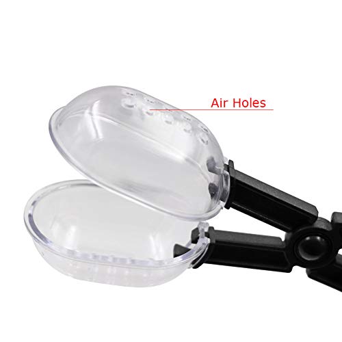 2 Pieces of Reptile Feeding Clamp Reptile Poop Scoop Cage Fish Tank Cleaning Tools Reptile Feeding Tool for Gecko Lizard Bearded Dragon