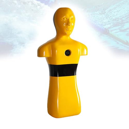 Weighted Rescue Dummy,110lbs Heavy HDPE Body-Water Rescue Training Dummy,38.6in Professional Swimming Safety Drill Model-Lifeguard Training Manikin,Sealed Weight Port(Yellow) - color: Yellow