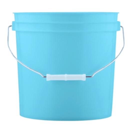 2 Gallon Aqua Food Grade BPA Free Made in USA Buckets pails with White Screw On Lids(Pack of 3)