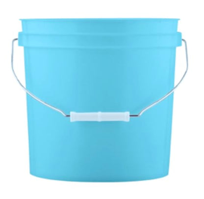 2 Gallon Aqua Food Grade BPA Free Made in USA Buckets pails with White Screw On Lids(Pack of 3)
