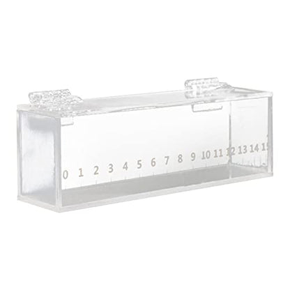 MagiDeal Fishing Fish Viewing Box Acrylic with Lid Mini Aquarium Outdoor Indoor Small Portable Safe Fish Breeder Hatching Boxes with Scale