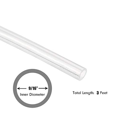 9/16" ID Silicon Tubing, JoyTube Food Grade Silicon Tubing 9/16" ID x 5/8" OD 3 Feet High Temp Pure Silicone Hose Tube for Home Brewing Winemaking - size: 9/16" ID x 5/8" OD, style: 3 Feet