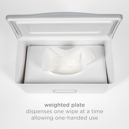 Ubbi Set of 2 Baby Wipes Dispensers with Weighted Plates and Secure Seals, Nursery and Baby Registry Essential to Keep Wipes Fresh and Changing Table Organized, Gray - color: Gray Wipes Dispenser Set of 2