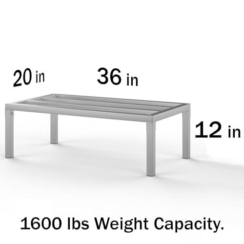 Aluminum Dunnage Rack 36" x 20" | 12" Off The Floor | 1300 Lbs Capacity - size: 36" Long x 20" Wide | Height: 12" Off The Floor