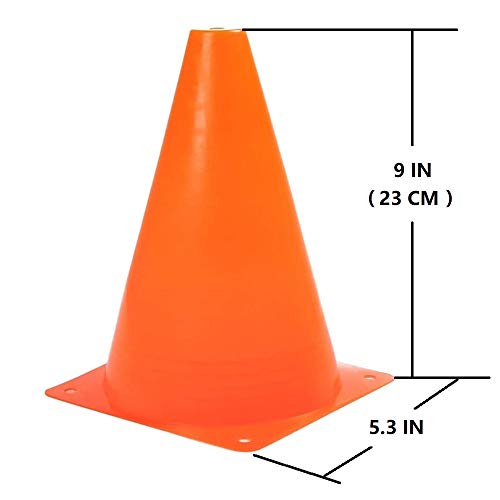 ANSLYQA Soccer Cones 9 Inch 20 Pack - color: 5 Colors