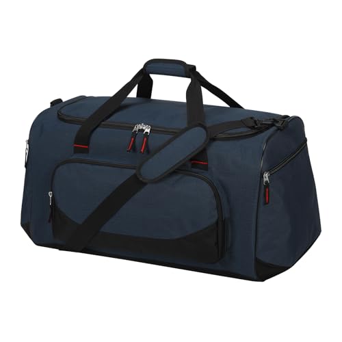 55L Large Sports Duffle Bag for Men, 22 inch, Navy Blue - color: Navy Blue