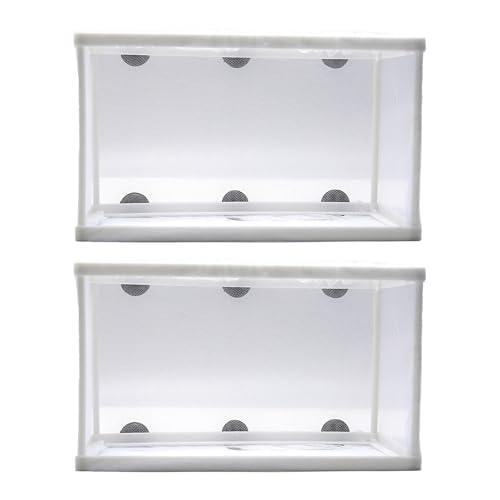 Anxingo 2 Pack Fish Tank Breeder Net,Fish Isolation Breeding Hatching Box, Plastic Frame Hatching Box Separation Net Breeding Box with Suction Cup for Aquarium