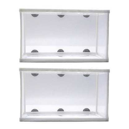 Anxingo 2 Pack Fish Tank Breeder Net,Fish Isolation Breeding Hatching Box, Plastic Frame Hatching Box Separation Net Breeding Box with Suction Cup for Aquarium