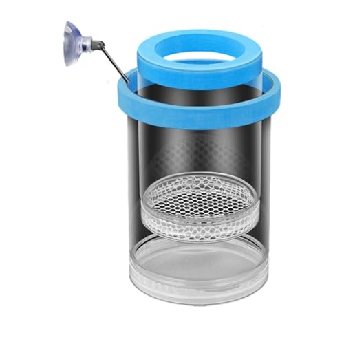 Floating Fish Breeding Box Net Design Safe Fish Habitat Isolation Tanks for Fry Shrimp Easy Setups Compacts - color: Blue, size: L