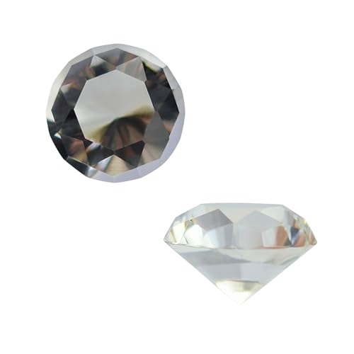 Solid Glass Diamond (Single) | Single 30mm Wide Diamond | Clear - color: Clear