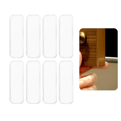 8-Pack Silicone Anti-Collision Pads, 1.38 * 0.39in Clear Silicone Version with Anti-Collision, Anti-Slip & Sound-Dampening Functions, for Furniture, Door, Window and Cabinet Protection