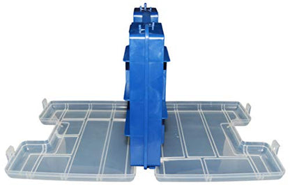 Science Purchase Double Sided Storage Box, 22 Slots (14 Fixed, 6 Adjustable) for Beads, Crafts, Hobby Modeling, Electrical Components, and other Small Parts - Flexible Polypropylene with Handle