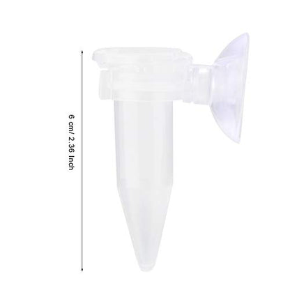 Aquarium Feeding Tube Fish Shrimp Larvae Feeder Fish Feeding Feeder Tapered Funnel Feed Cup with Suction Cup Shrimp Feeding Tube