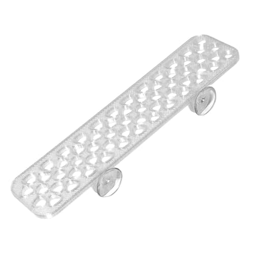 Moss Ledge for Aquarium – Live Moss Grow Platform | Suction Cup Plant Shelf | Aquascape Decor for Bettas, Shrimp & Frogs | Aquatic Plant Holder (Clear, Large Rectangle) - color: Clear, size: Large Rectangle