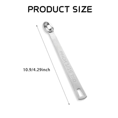 4 PCS 1/16 Teaspoon (1/16 Tsp | 0.33 mL | 0.33 cc) Single Measuring Spoon, Stainless Steel 1/16 Tsp Small Measuring Spoon Mini Measuring Spoons